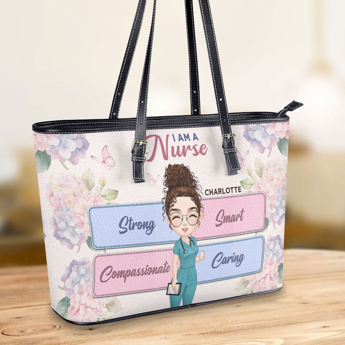 personalized custom nurse tote bag