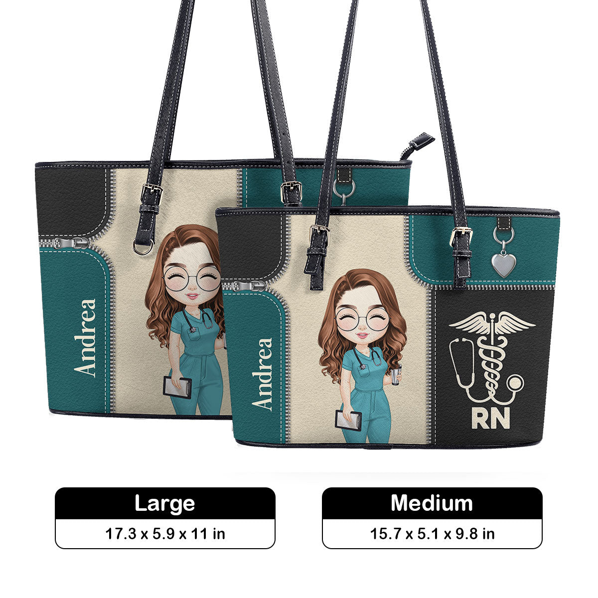 personalized custom nurse tote bag