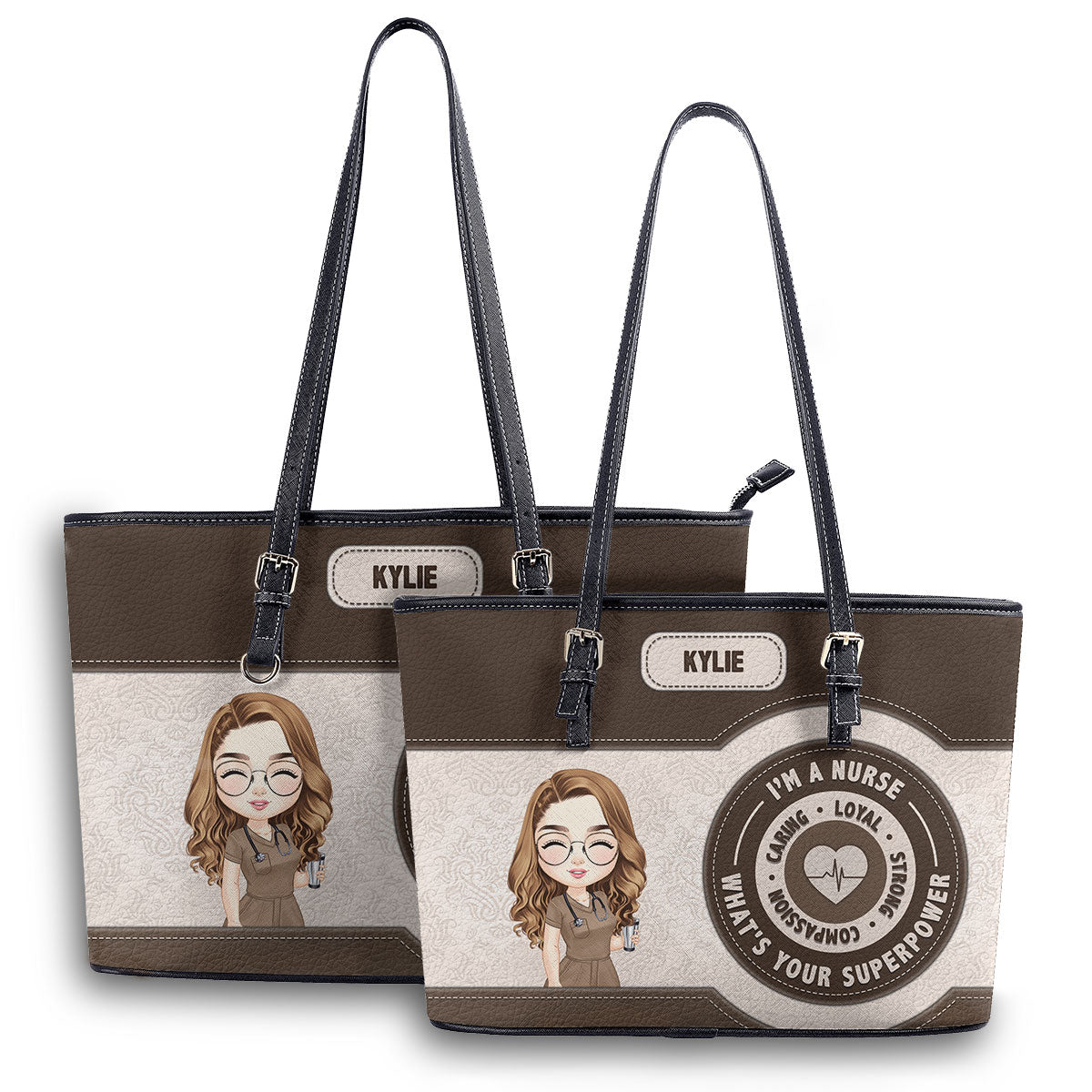 personalized custom nurse tote bag