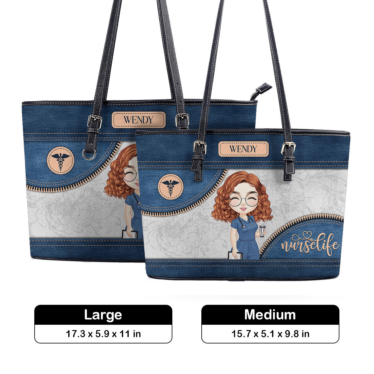 personalized custom nurse tote bag