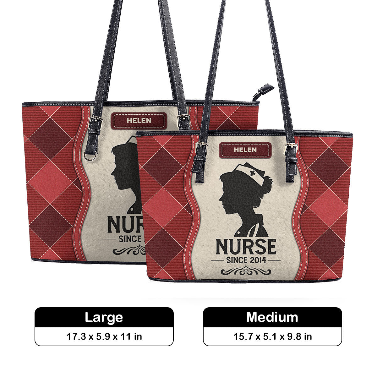 personalized custom nurse tote bag