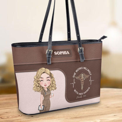 personalized custom nurse tote bag