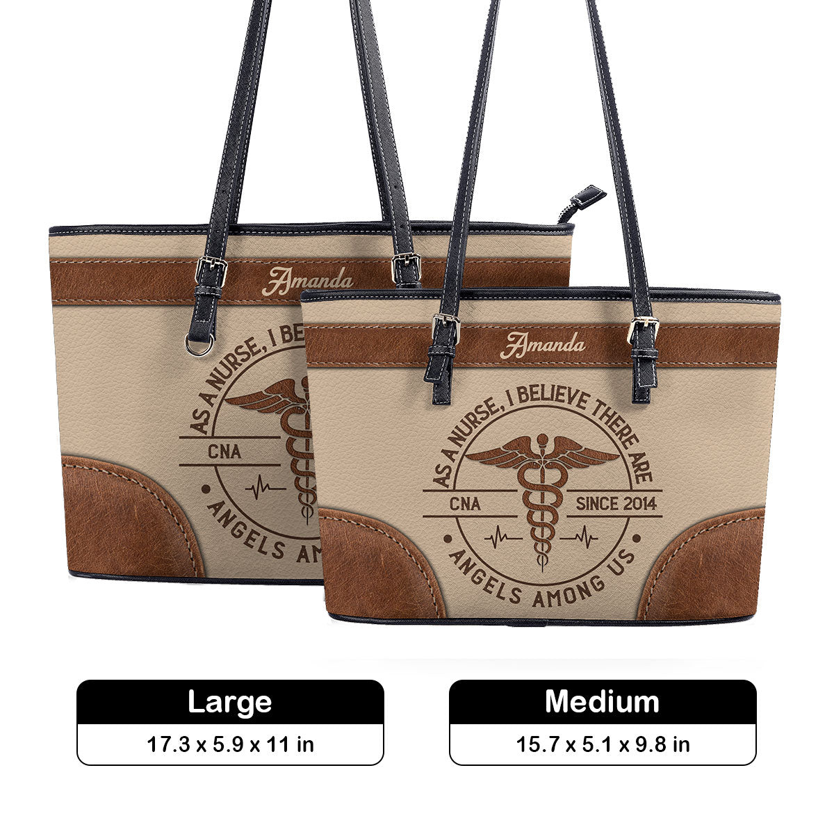 personalized custom nurse tote bag