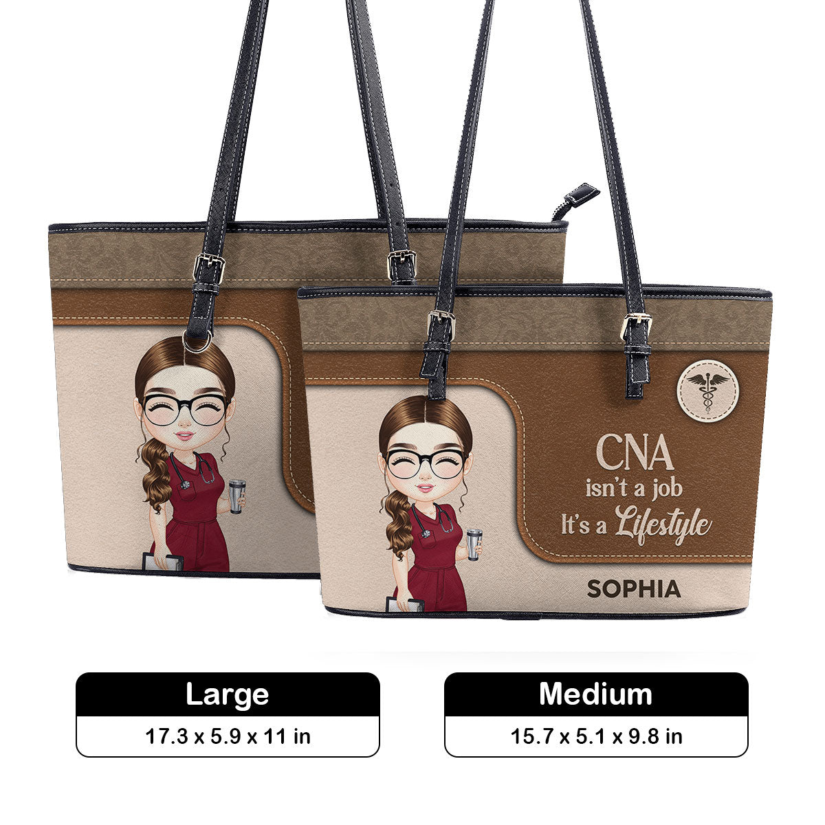 personalized custom nurse tote bag