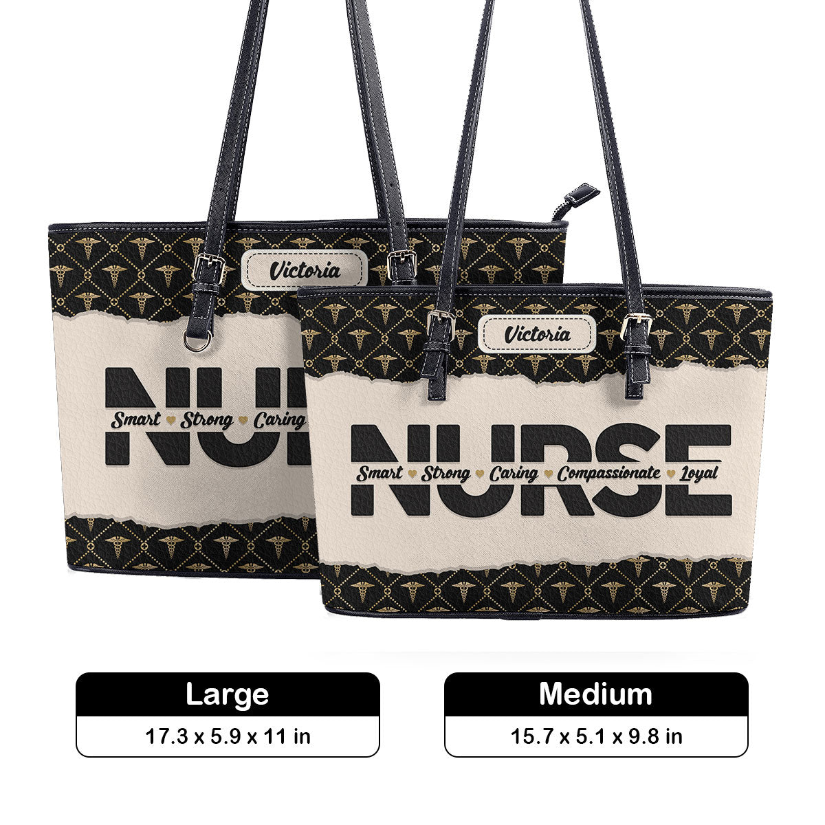 personalized custom nurse tote bag