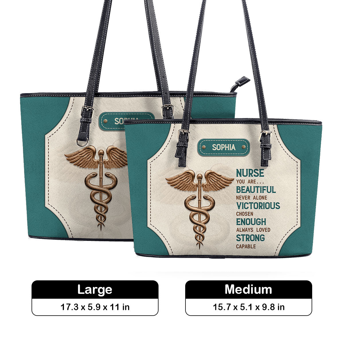 personalized custom nurse tote bag