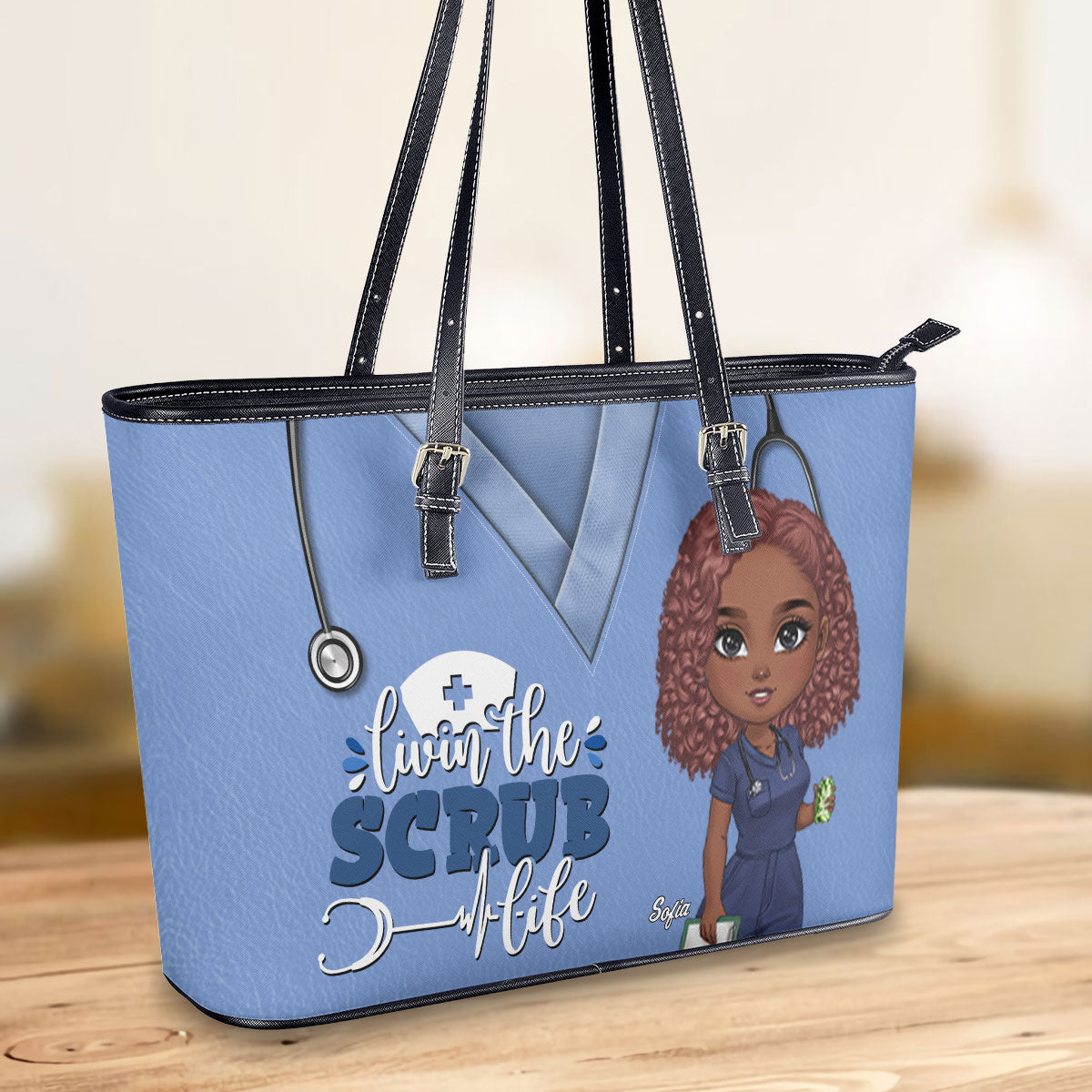 personalized custom nurse tote bag