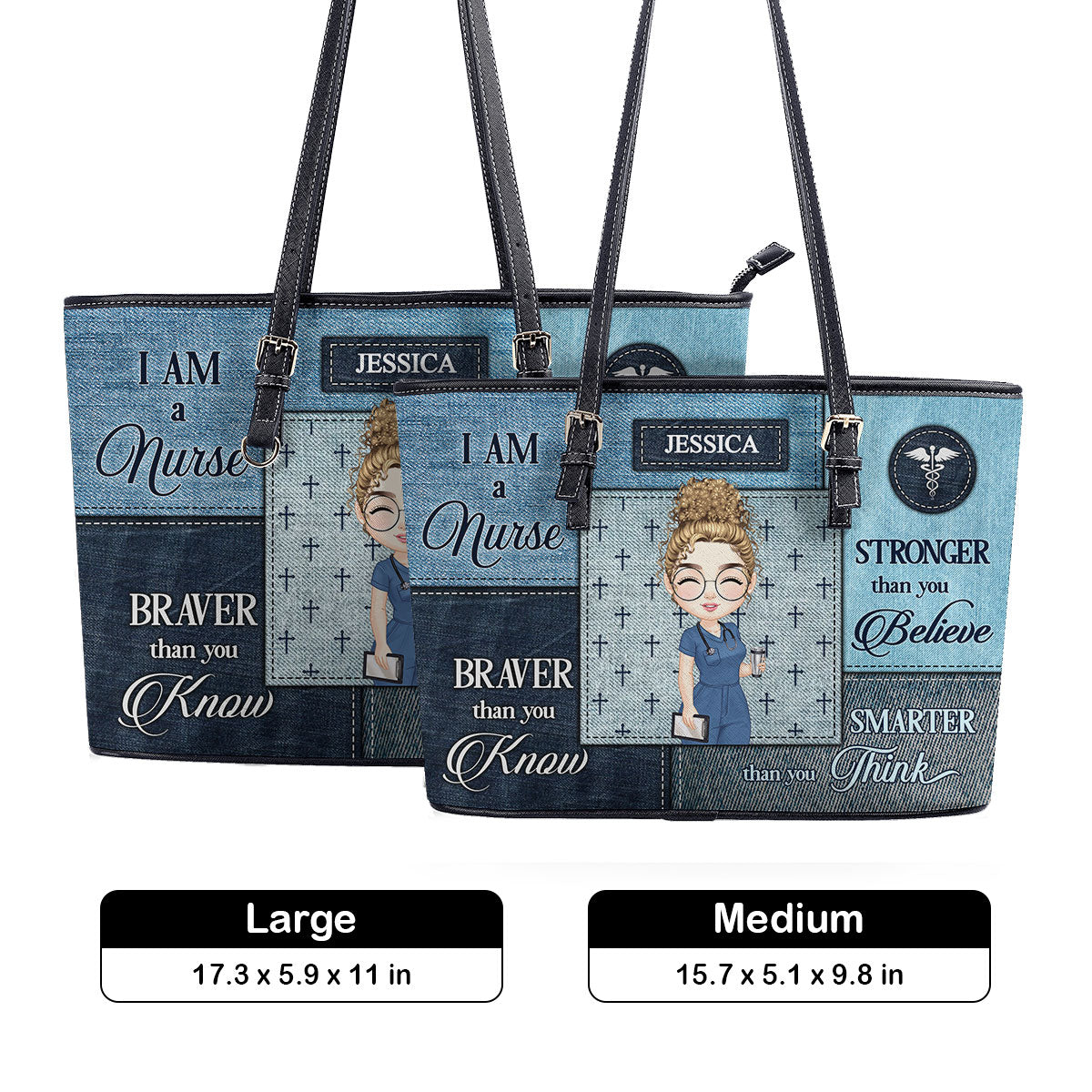 personalized custom nurse tote bag