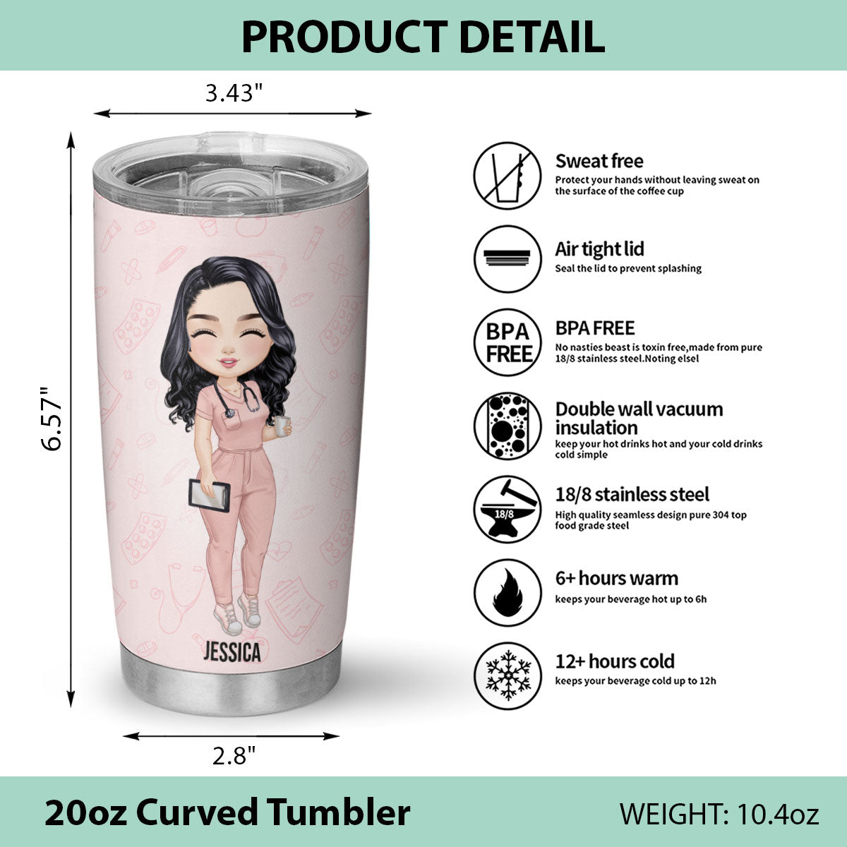 Coffee Scrubs - Personalized Custom Tumbler