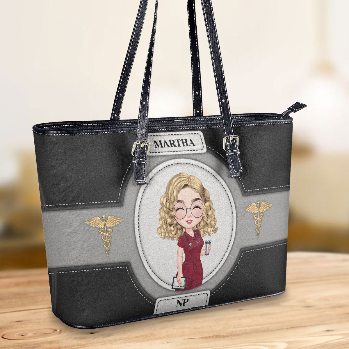 personalized custom nurse tote bag