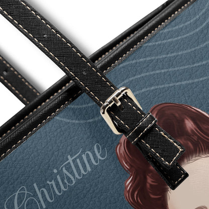 The Nurse - Personalized Custom Nurse Leather Tote Bag