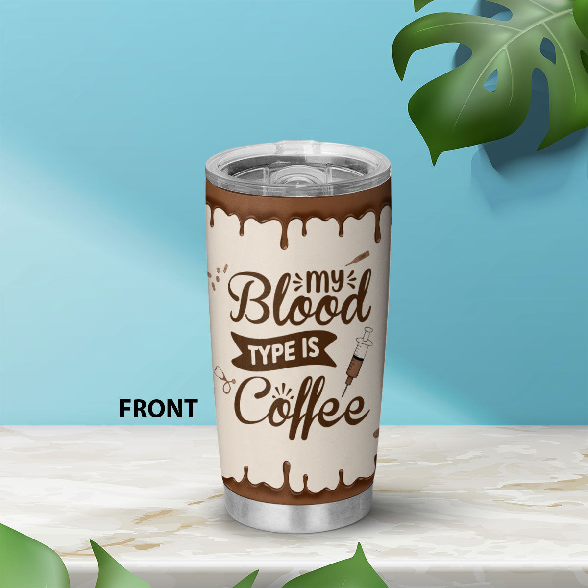 Nursing Blood Type - Personalized Custom Tumbler