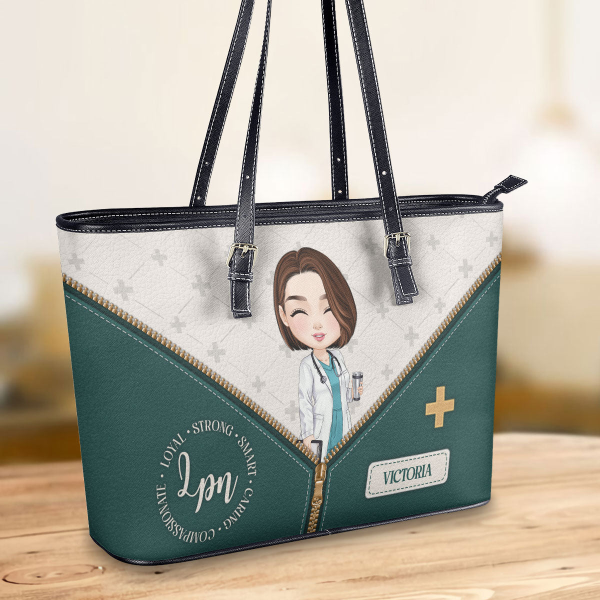 personalized custom nurse tote bag