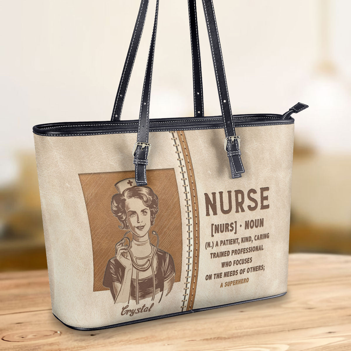 personalized custom nurse tote bag