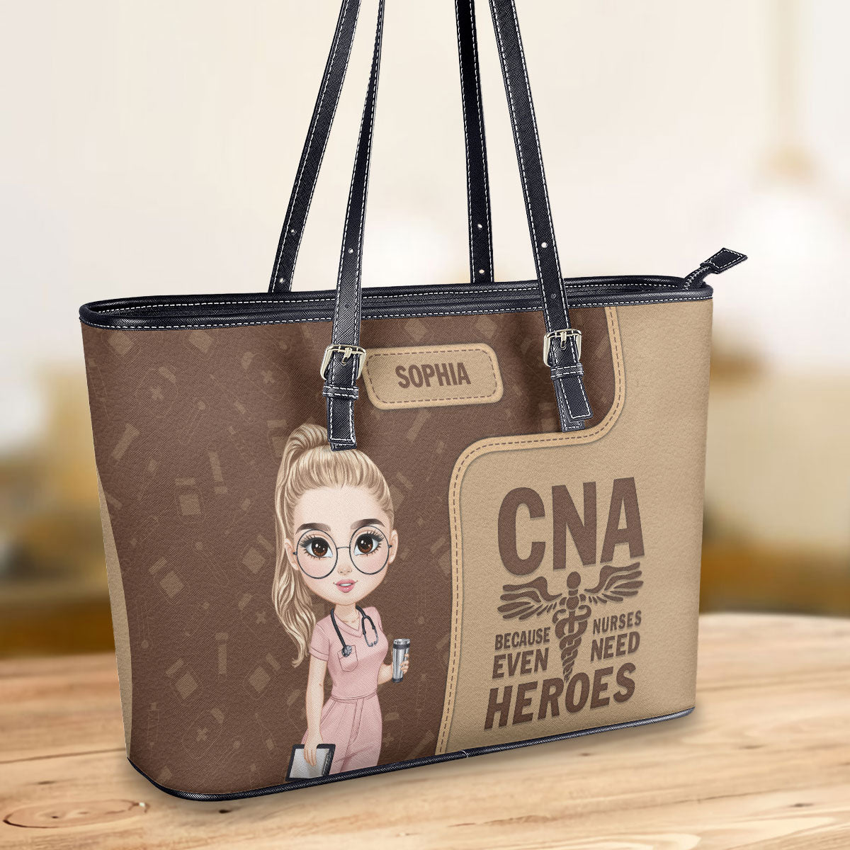 personalized custom nurse tote bag