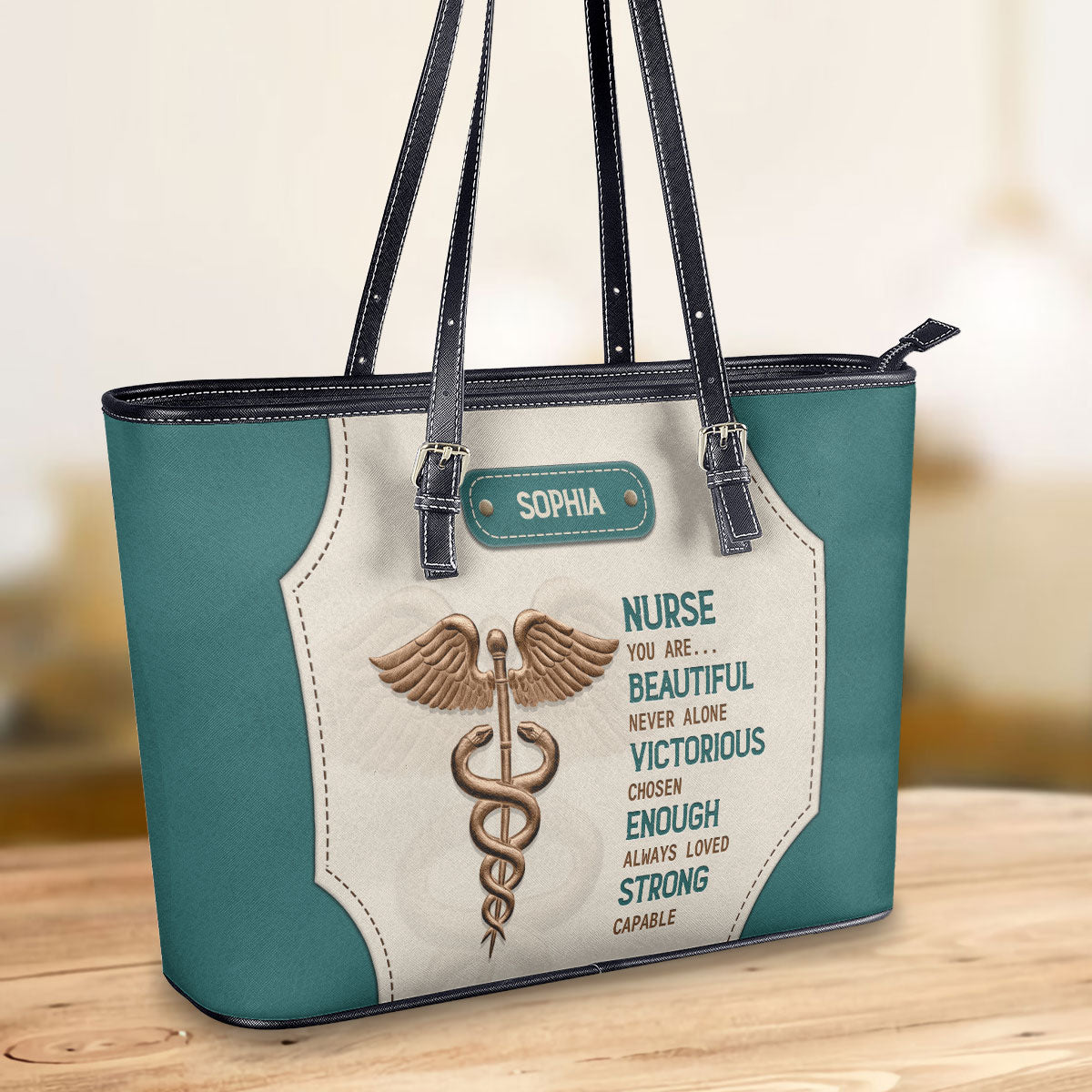 personalized custom nurse tote bag