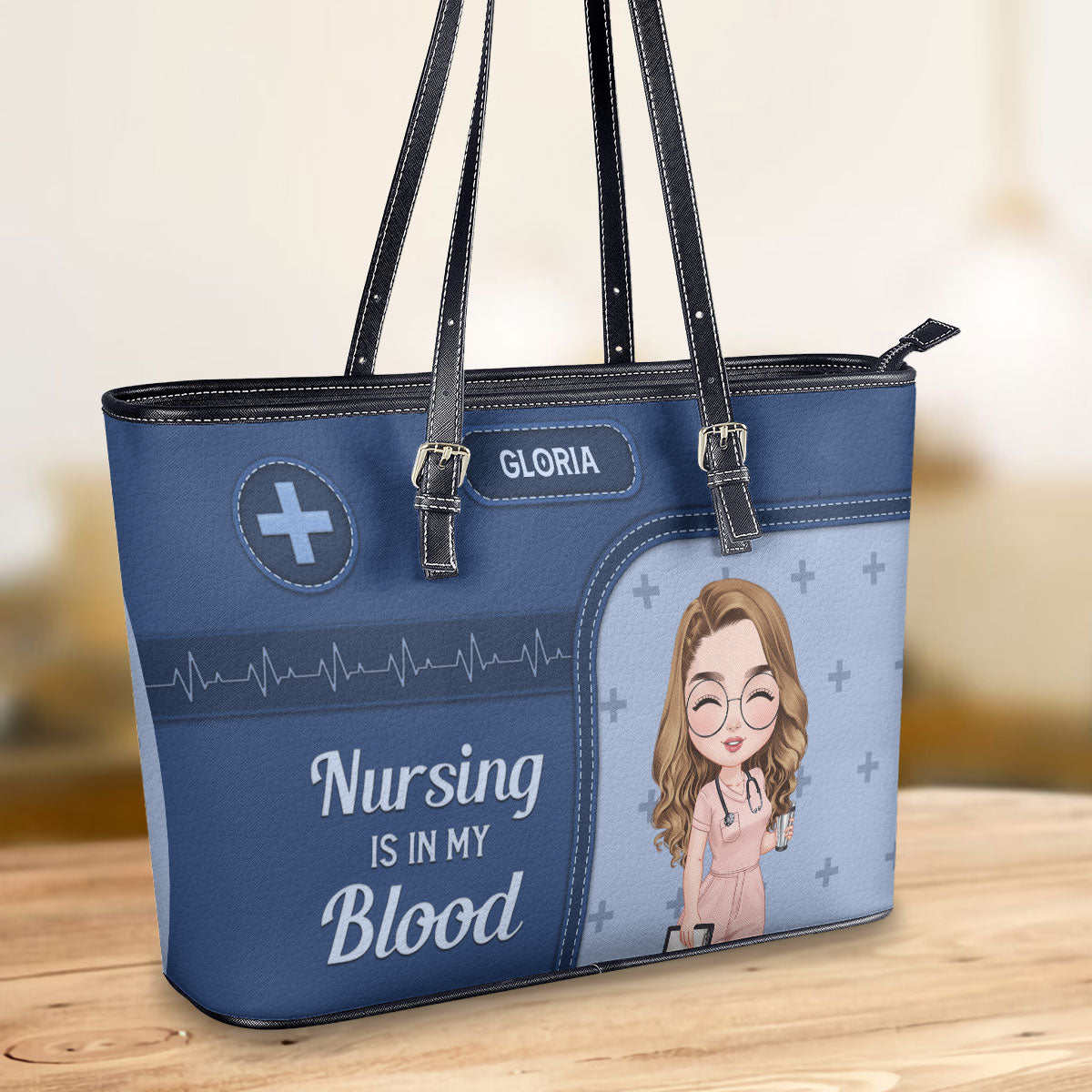 personalized custom nurse tote bag