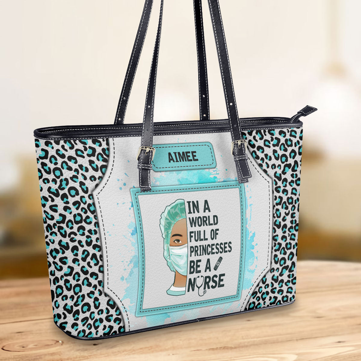 personalized custom nurse tote bag