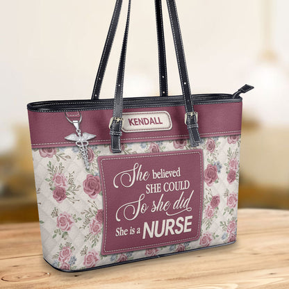 personalized custom nurse tote bag