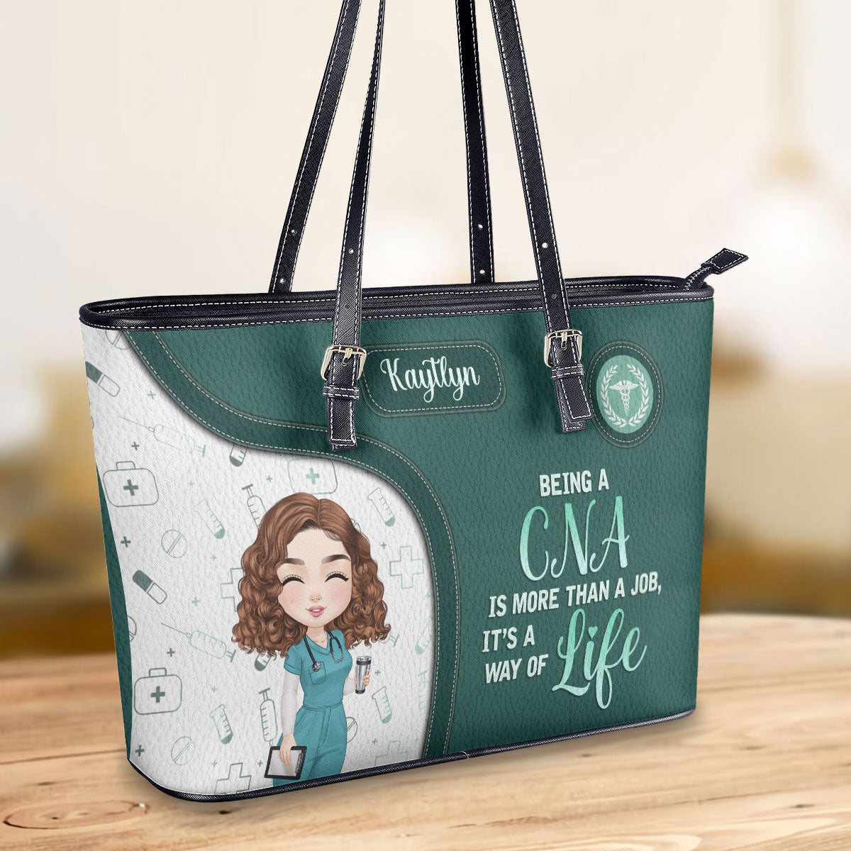 personalized custom nurse tote bag