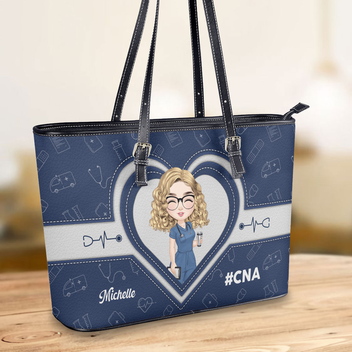 personalized custom nurse tote bag