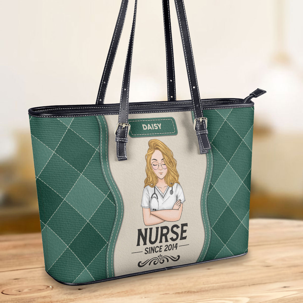 personalized custom nurse tote bag