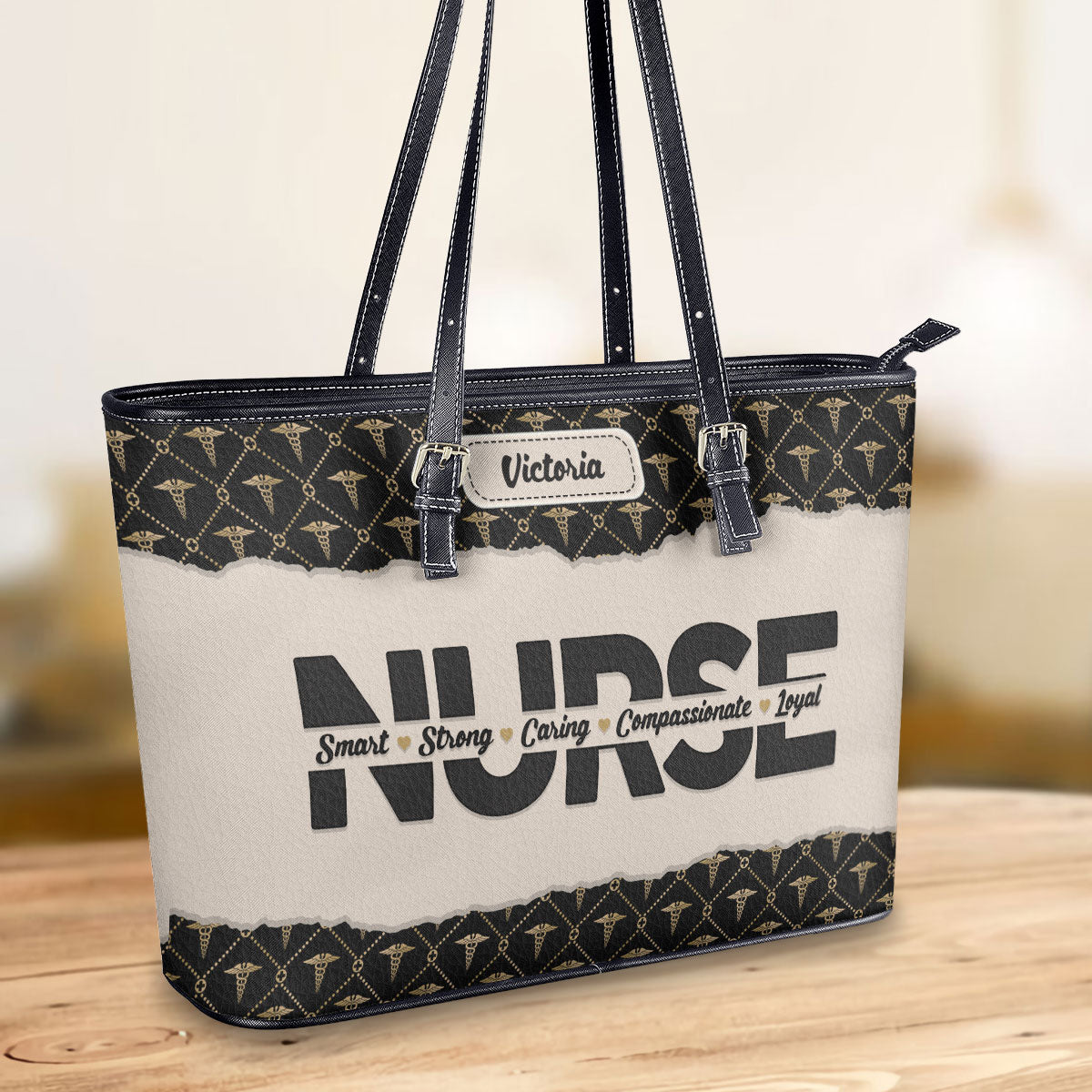 personalized custom nurse tote bag