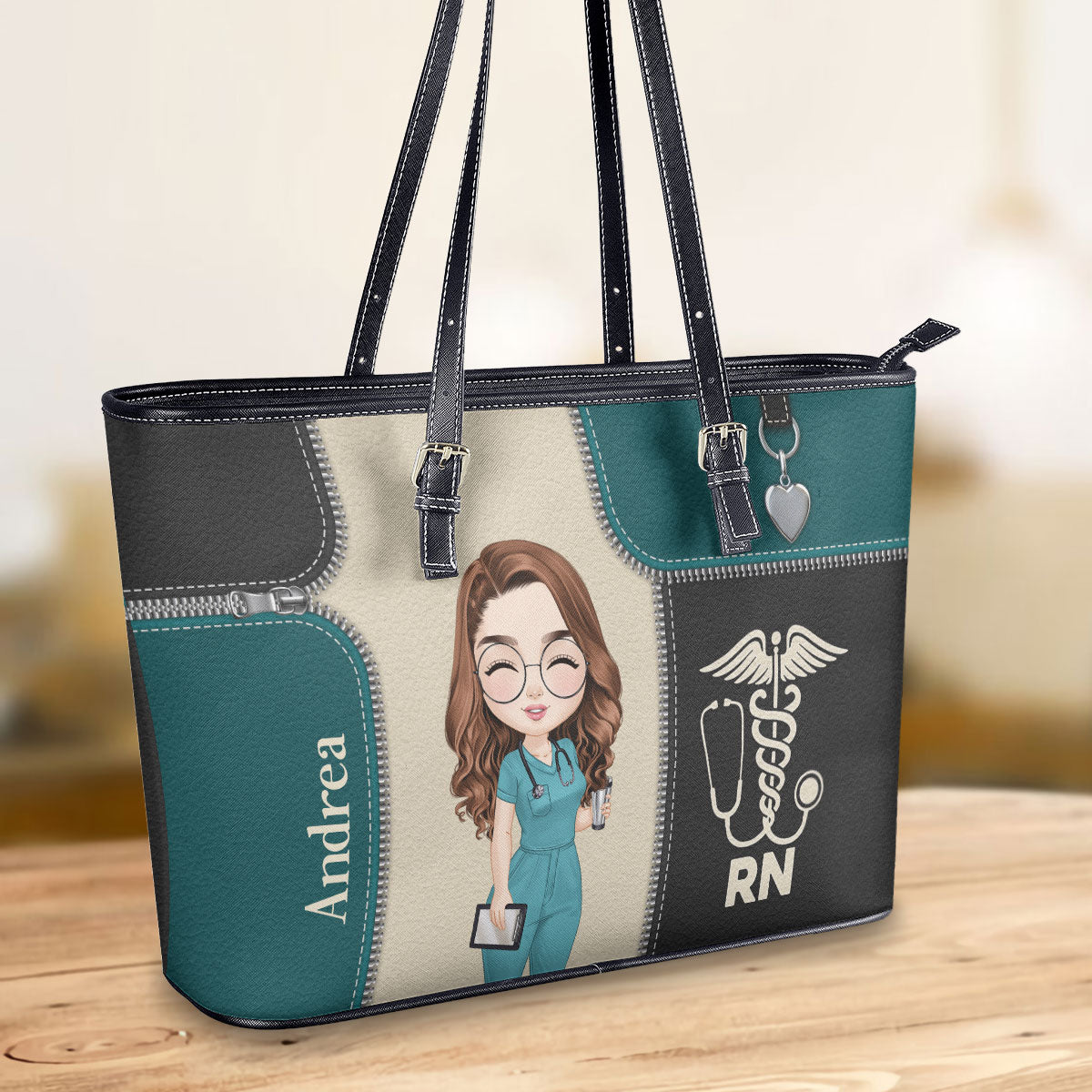 personalized custom nurse tote bag