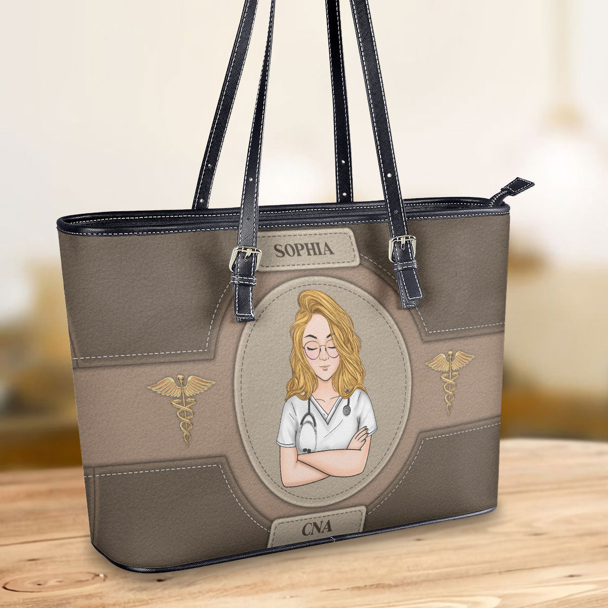 personalized custom nurse tote bag