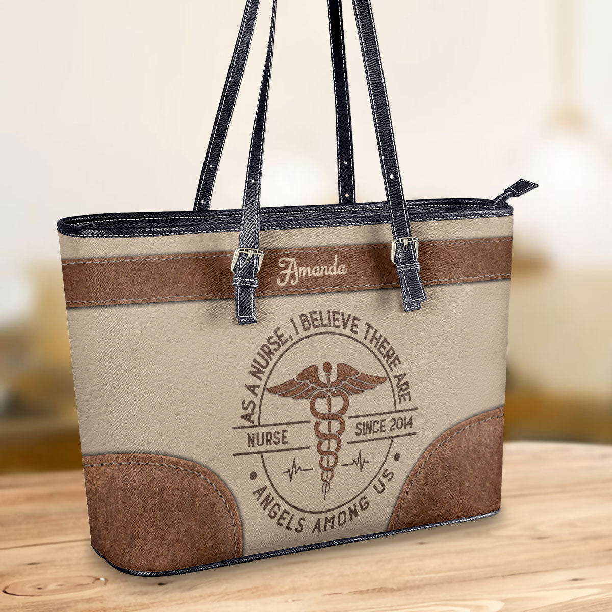 personalized custom nurse tote bag