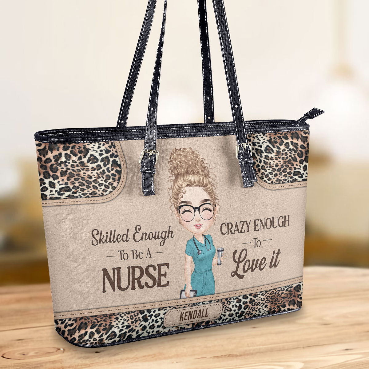 personalized custom nurse tote bag