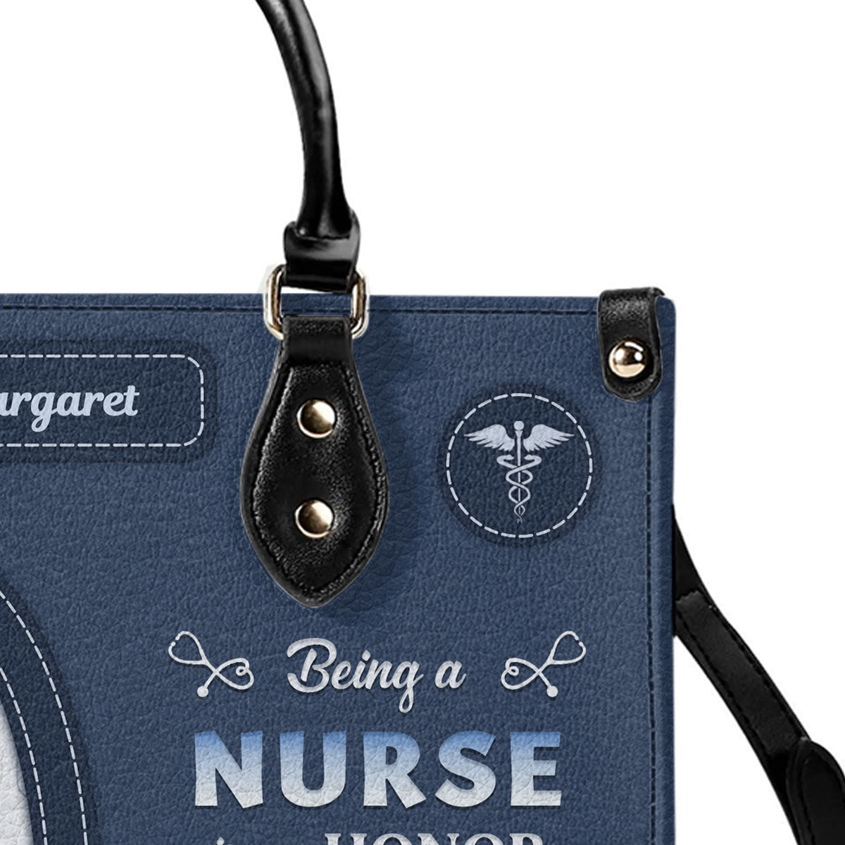 Great Nurse Is - Personalized Custom Leather Handbag