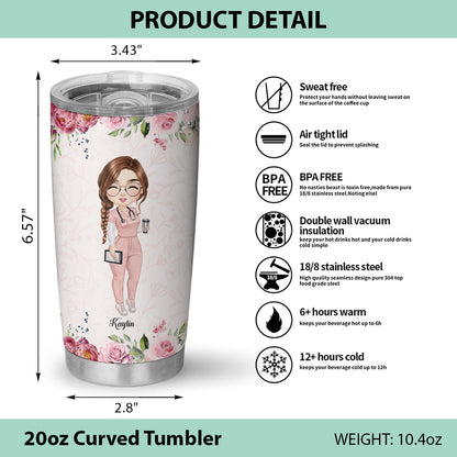 CNA Is A Work Of Heart - Personalized Custom Tumbler