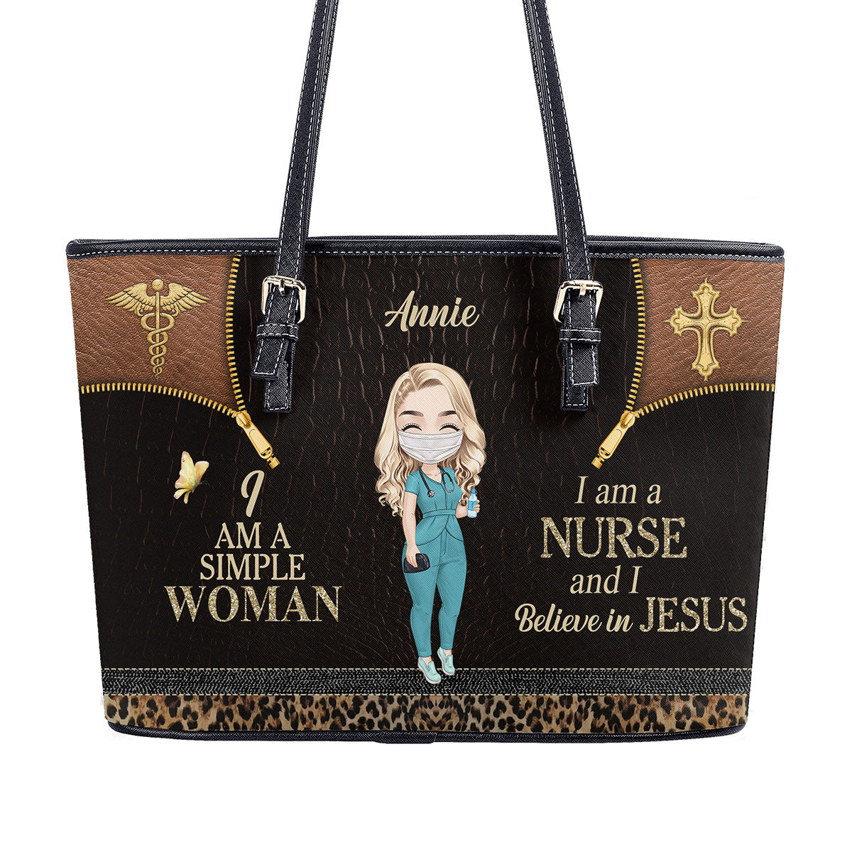 personalized custom nurse tote bag for work