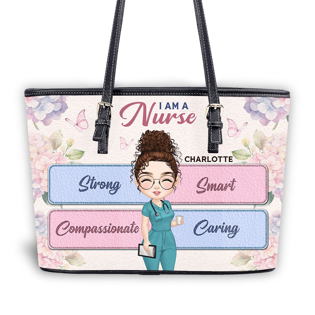 personalized custom nurse tote bag