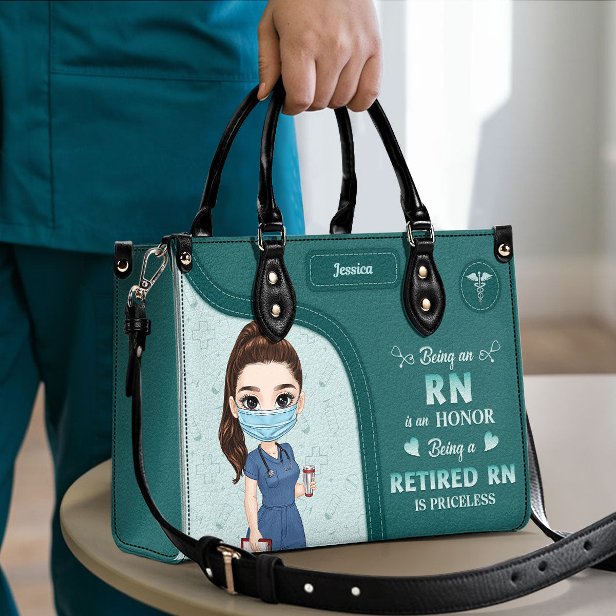 Great Nurse Is - Personalized Custom Leather Handbag