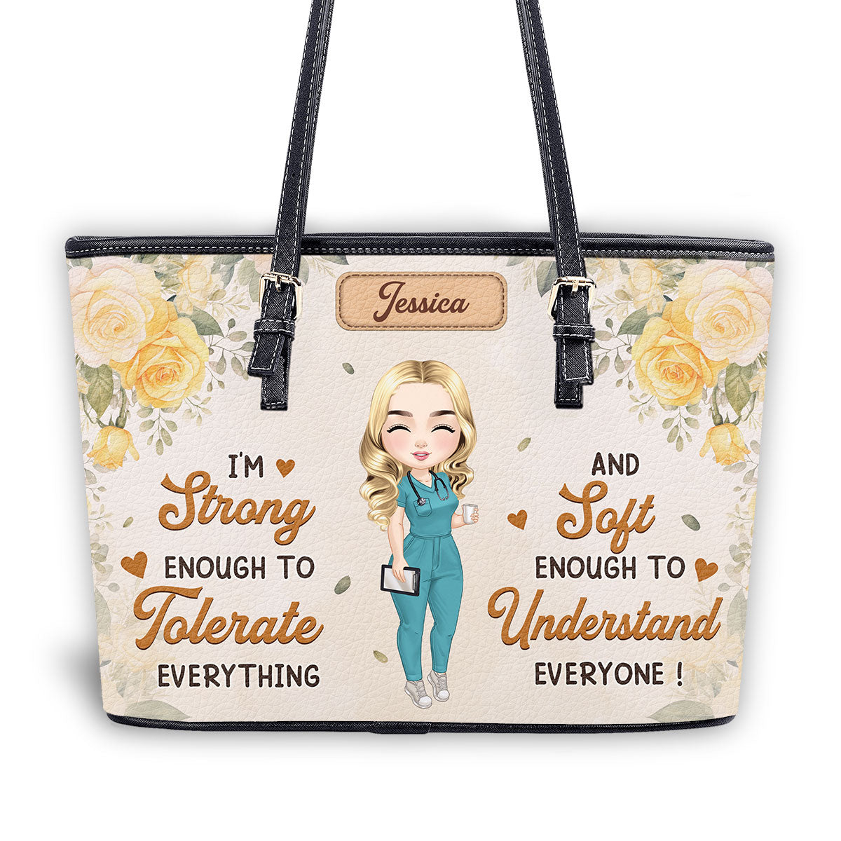 personalized custom nurse tote bag