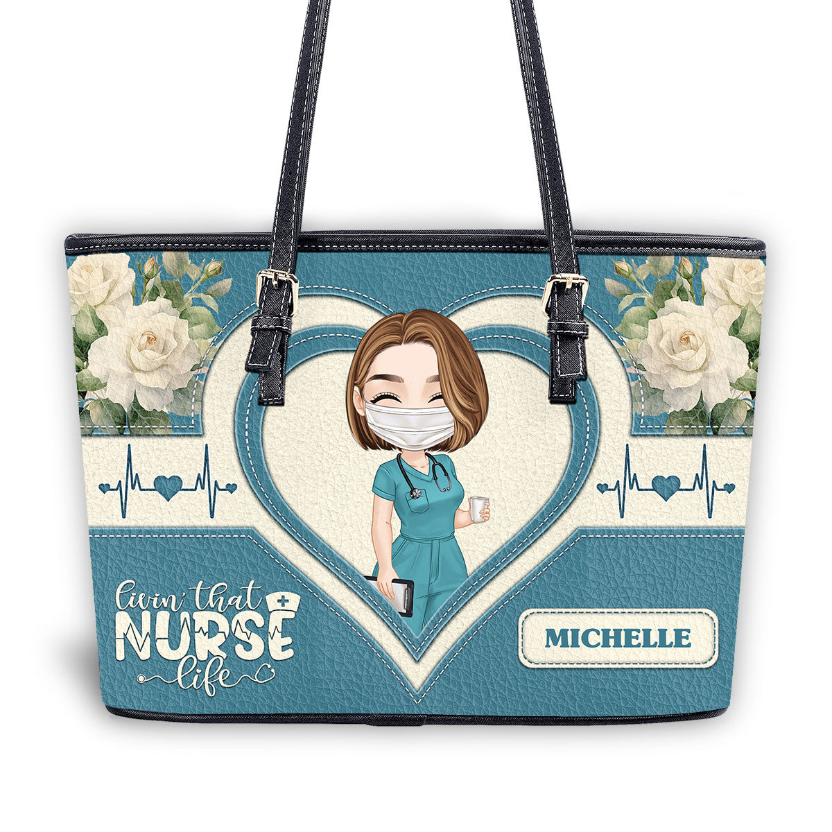 personalized custom nurse tote bag