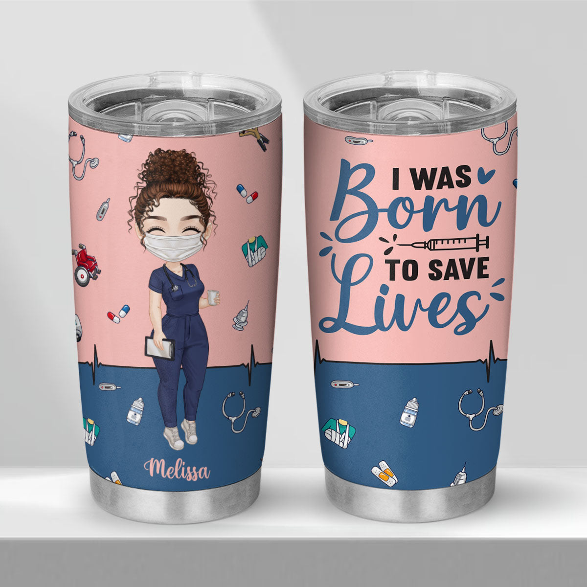 Born To Save Lives - Personalized Custom Tumbler