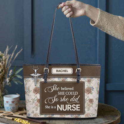 personalized custom nurse tote bag