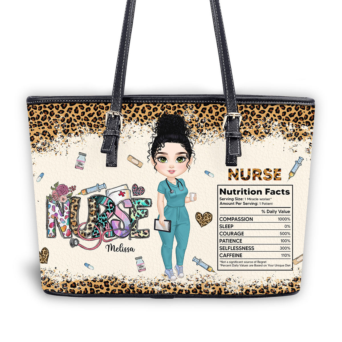 personalized custom nurse tote bag