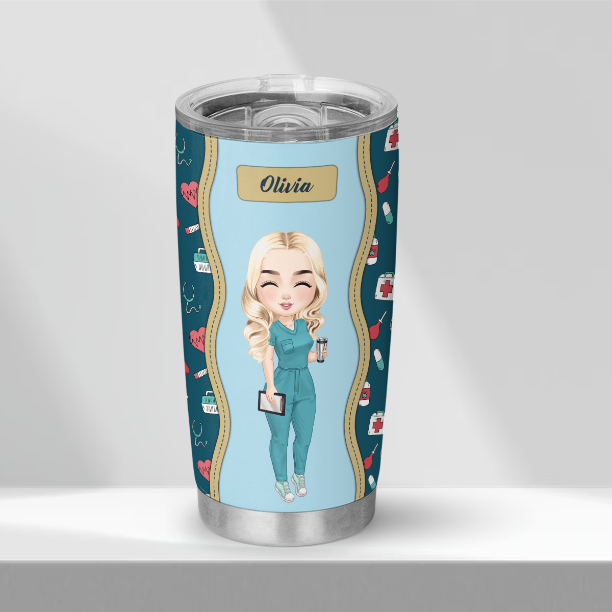 Elegant Nurse - Personalized Custom Tumbler