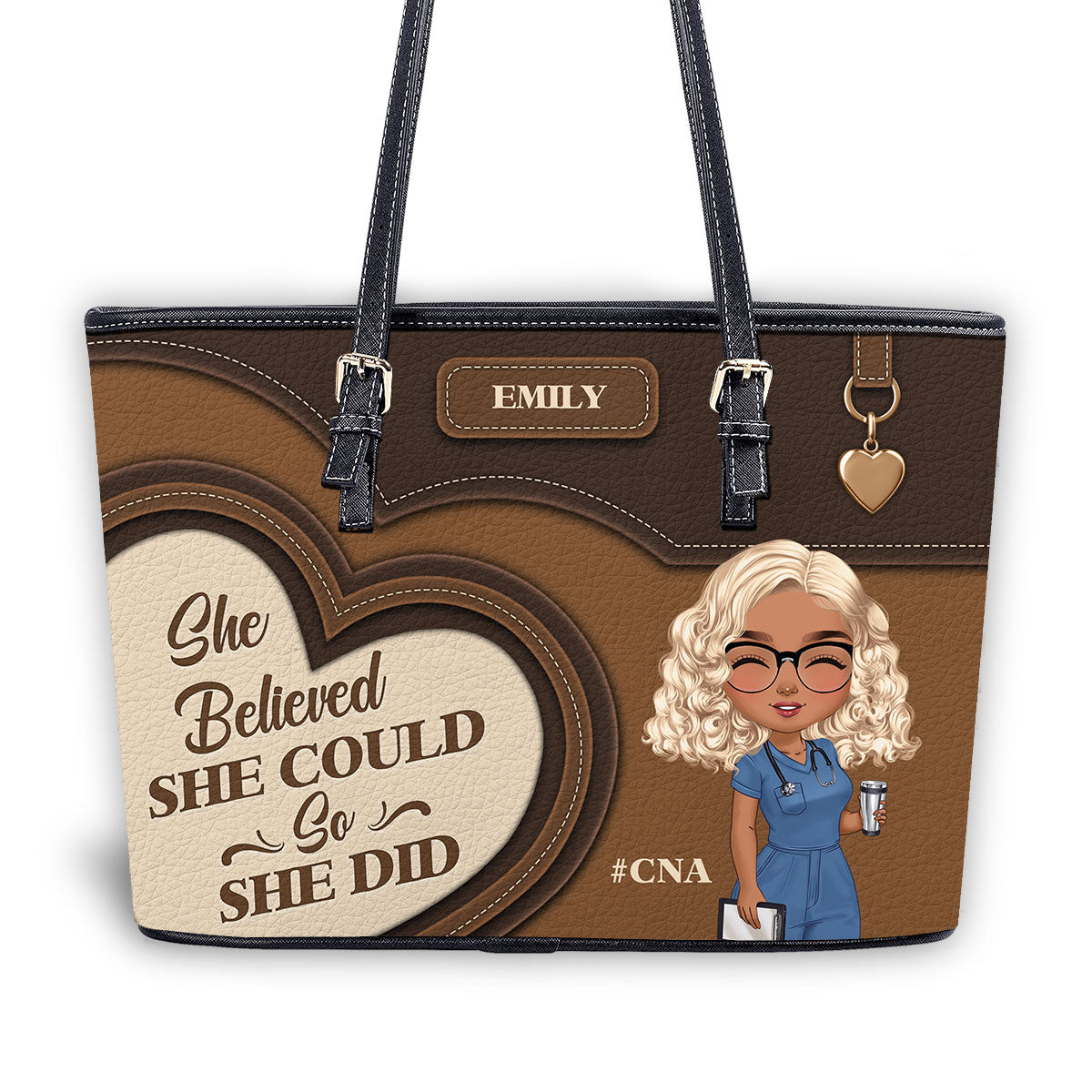 personalized custom nurse tote bag