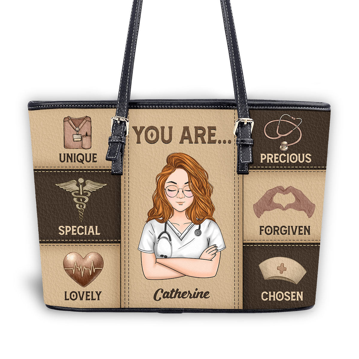 personalized custom nurse tote bag