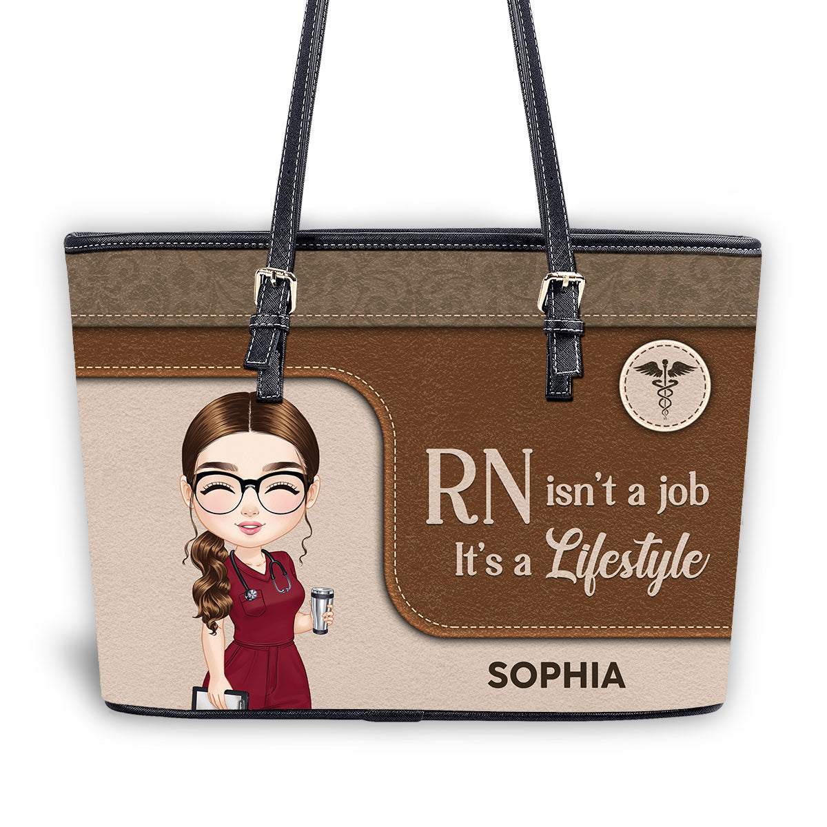 personalized custom nurse tote bag