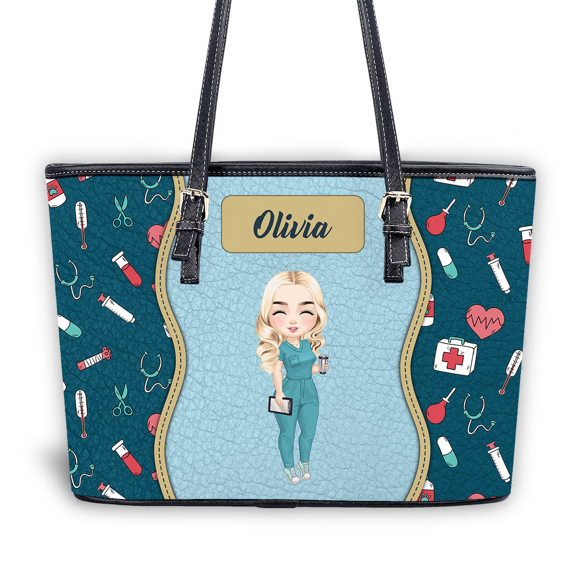 personalized custom nurse tote bag for work