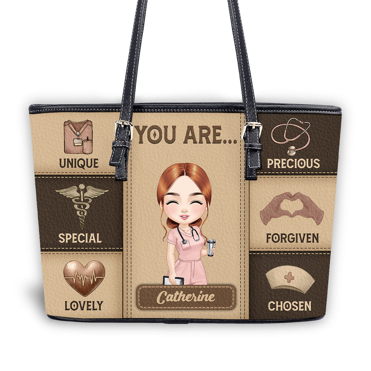 personalized custom nurse tote bag