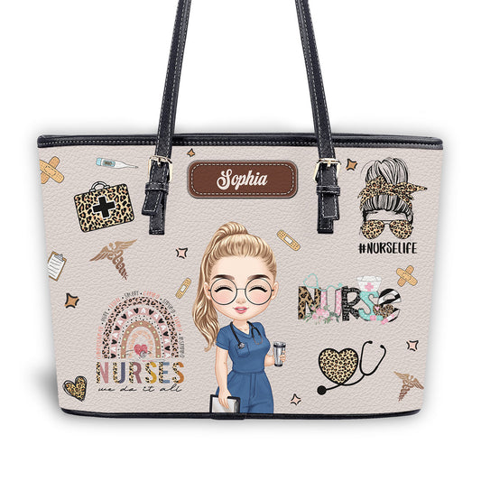 personalized custom nurse tote bag