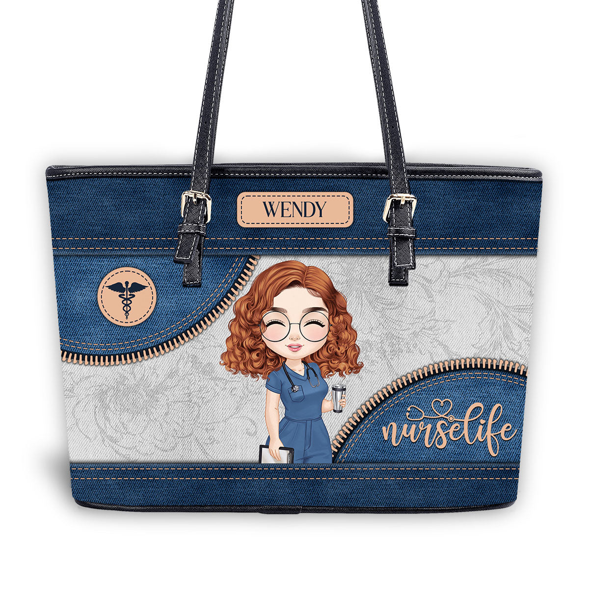 personalized custom nurse tote bag