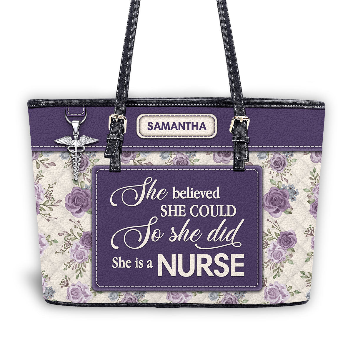 personalized custom nurse tote bag